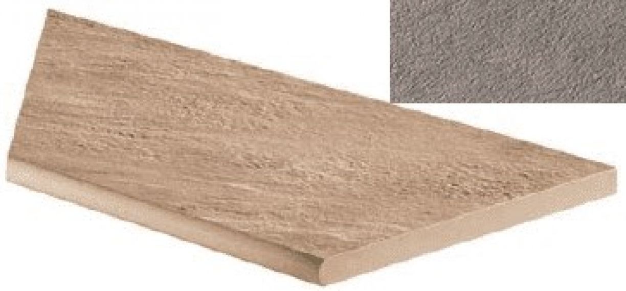 620090000309 Cliff Grigio Round Angolo Sx 30x60 