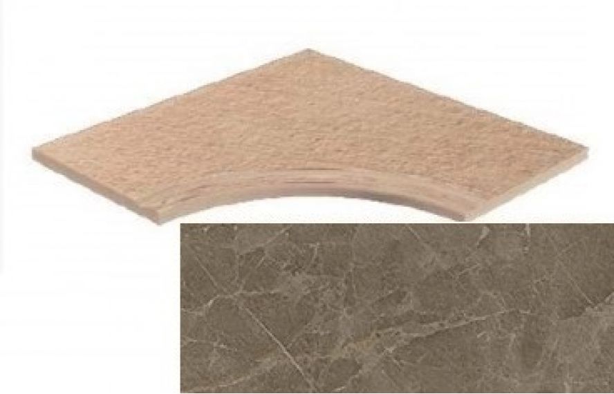 620090000475 Supernova Stone Grey Bordo Curvilineo Svasato Round 60x60