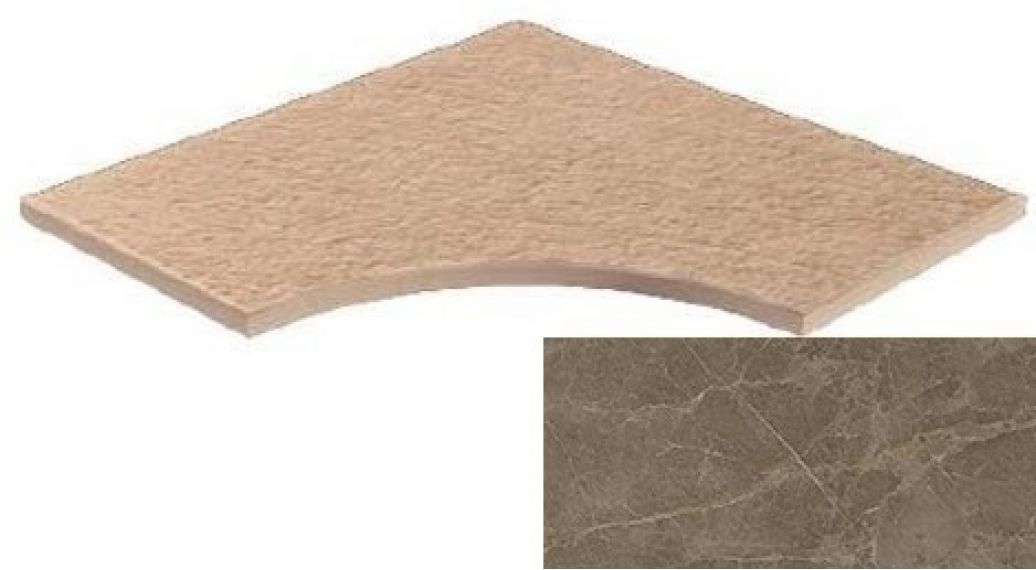 620090000476 Supernova Stone Grey Bordo Curvilineo Round 60x60