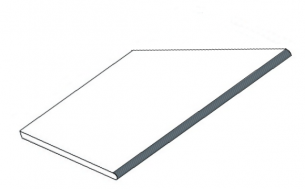 620090000840 Cliff Bianco Round Angolo Esterno Sx 30x60 