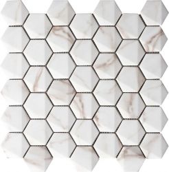 69HE-CA Hexagonal Calacata 34.6x30