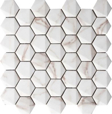 69HE-CA Hexagonal Calacata 34.6x30