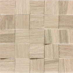 742057 Мозаика Wooden Almond Mosaico 3D Inclinato Nat 6x6 30x30