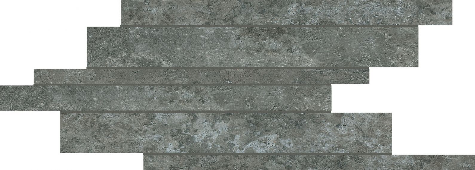 748405 Мозаика Pietre/3 Limestone Coal Modulo Listello 21x40