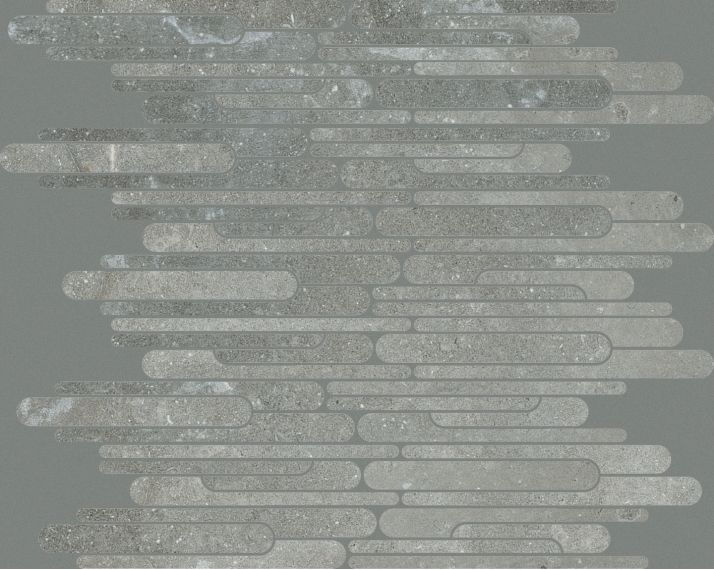 748410 Мозаика Pietre/3 Limestone Ash Mosaico Ellittico 30x30