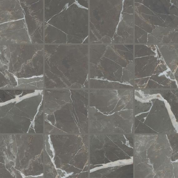 756809 Мозаика Stones 2.0 Calacatta Black Smooth Mosaico 6mm 7,5x7,5 30x30