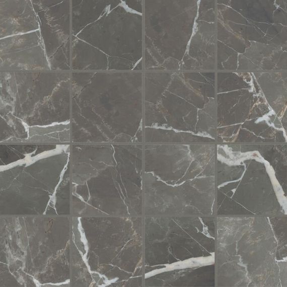 756813 Мозаика Stones 2.0 Calacatta Black Glossy Mosaico 6mm 7,5x7,5 30x30