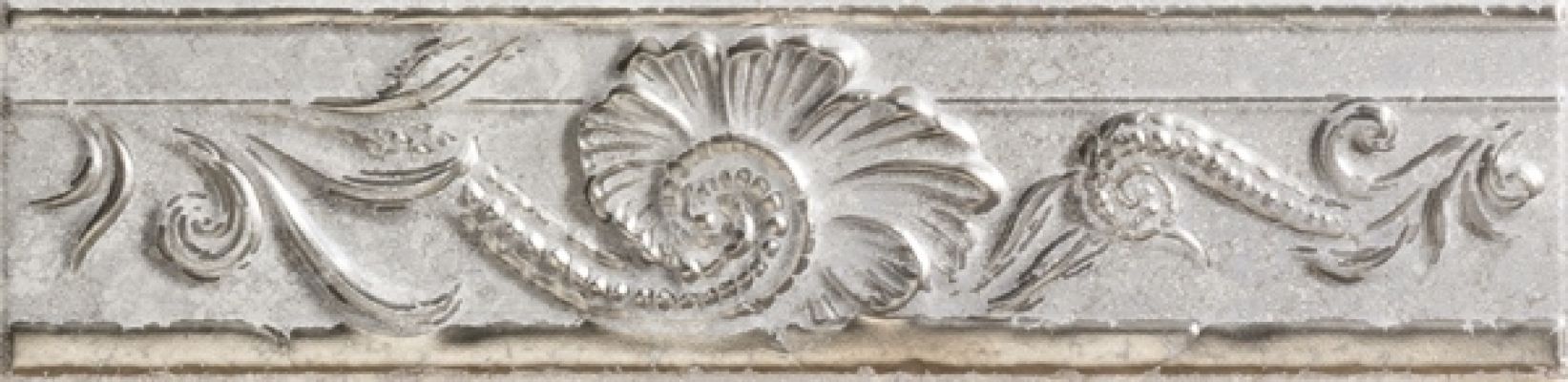 76132 FASCIA RILIEVO GRIGIO PLATINO 10x40