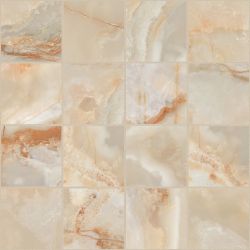 767697 Мозаика Onyx&More Golden Onyx Satin Mosaico 6mm 7,5x7,5 30x30