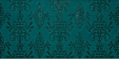 8EDH Ewall Petroleum Green Damask 40x80