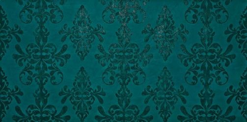 8EDH Ewall Petroleum Green Damask 40x80
