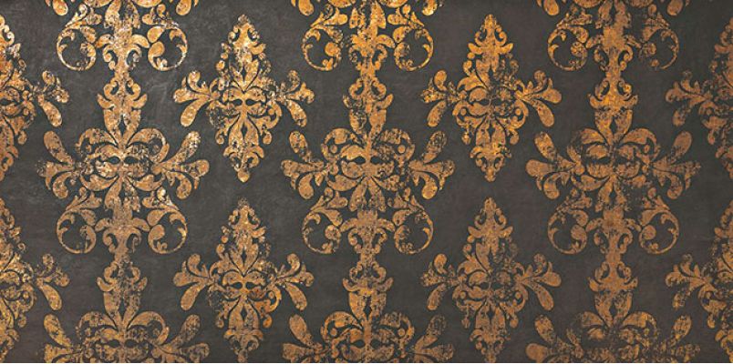 8EDK Ewall Moka Gold Damask 40x80