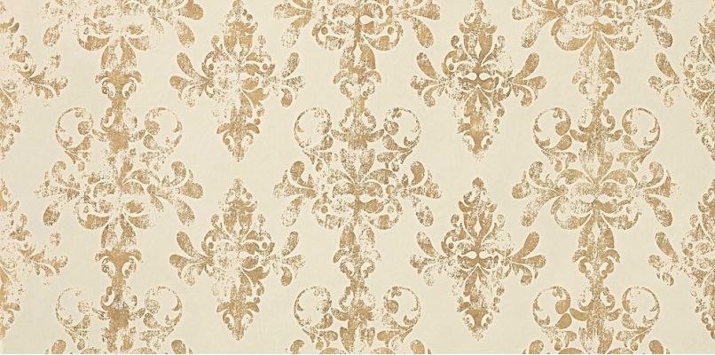 8EDW Ewall White Gold Damask 40x80
