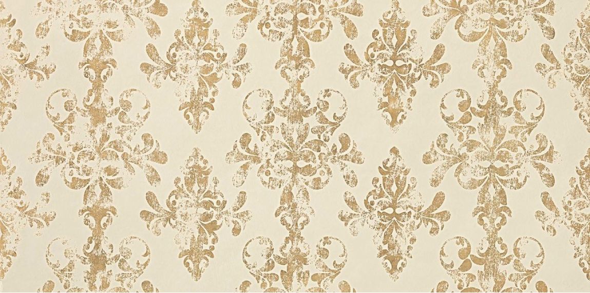 8EDW Ewall White Gold Damask 40x80