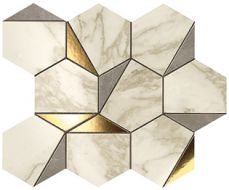 9EHG Marvel Gold Hex Gris-Calacatta 25.1x29