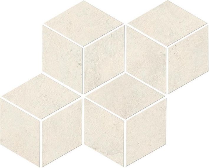 A0Z9 Raw White Mosaico Esagono 30x35