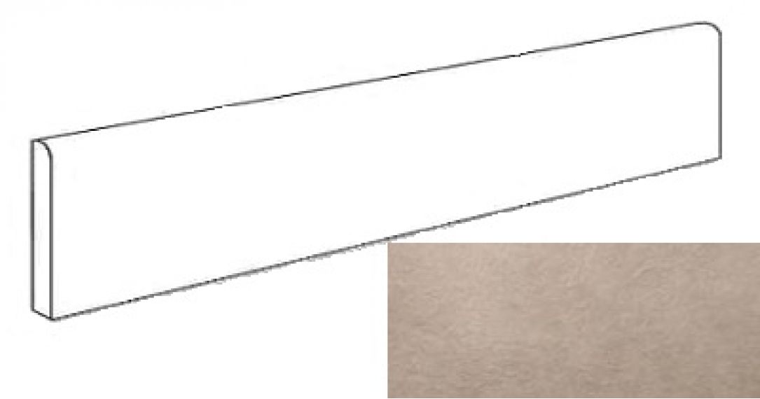 A1FJ Dwell Greige Battiscopa Lappato 7.2х60