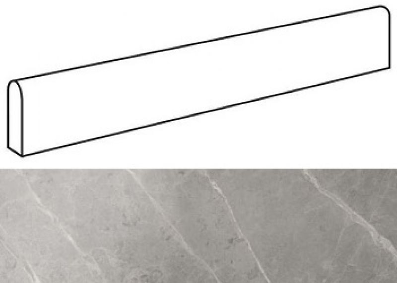 ADWD Marvel Grey Fleury Battiscopa Lappato 7.2x60