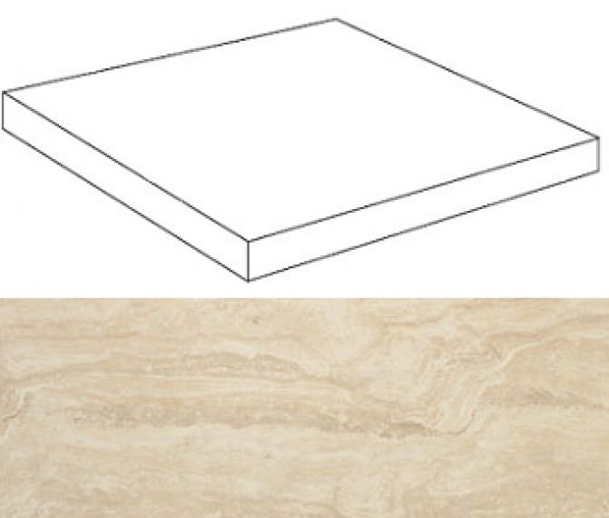 ADXU Marvel Travertino Alabastrino Scalino Angolare DX 33x33