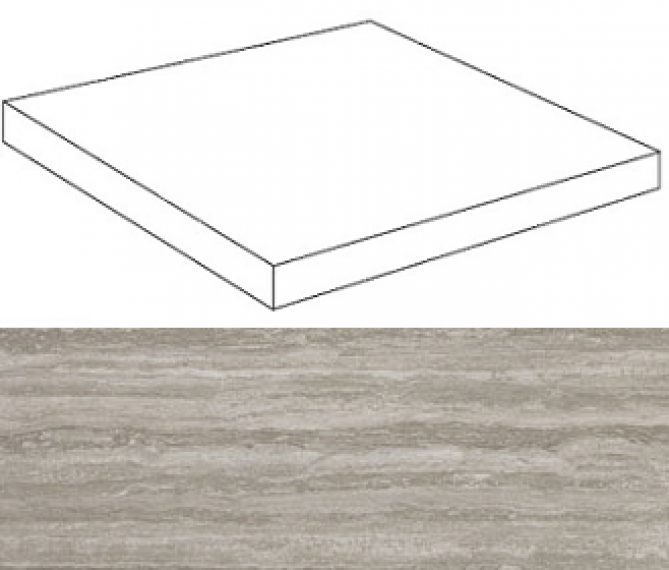 ADXW Marvel Travertino Silver Scalino Angolare DX 33x33