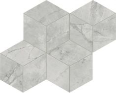 AF8O Marvel Grey Cloud Mosaico Esagono Silk 30x35