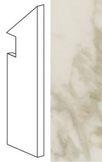 AFBX Керамогранит Marvel Royal Calacatta Battiscopa Sag.DX 7.2x30