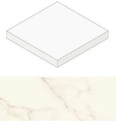 AGIZ Marvel Calacatta Apuano Scalino Angolare 33 Matt 33x33