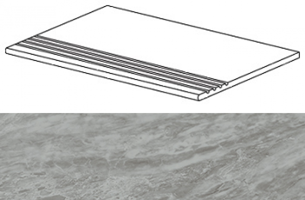 ATD0 Marvel Bardiglio Grey Gradino 30x60