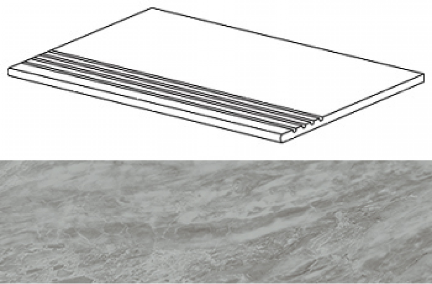 ATD0 Marvel Bardiglio Grey Gradino 30x60