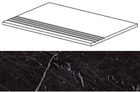 ATD2 Marvel Nero Marquina Gradino 30x60