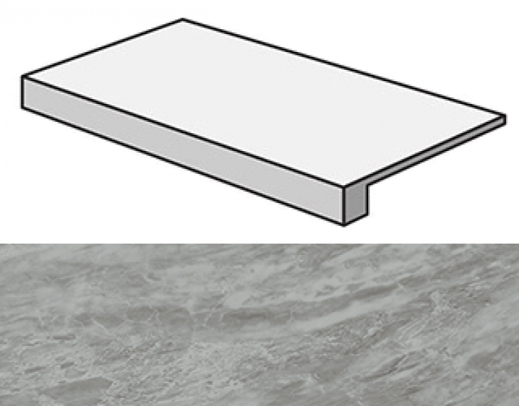 ATD5 Marvel Bardiglio Grey Scalino 33x60