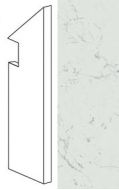 ATER Керамогранит Marvel Carrara Pure Battiscopa Sag. DX 7.2x30