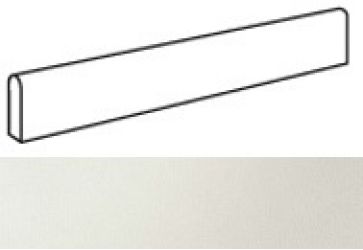 AUIP Arkshade White Battiscopa Lappato 7.2x60
