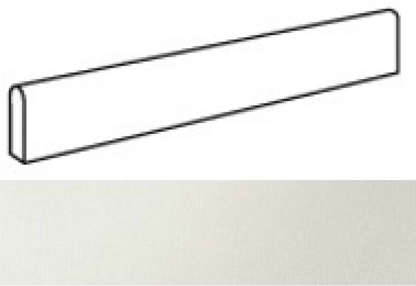 AUIP Arkshade White Battiscopa Lappato 7.2x60