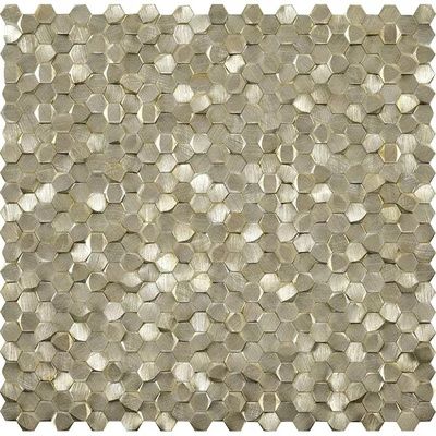 Aluminium 3D Hexagon Gold 8x14x6 29.7x30.6