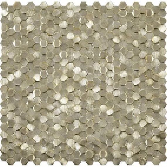 Aluminium 3D Hexagon Gold 8x14x6 29.7x30.6