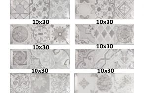 Antique gris brillo bisel 10x30