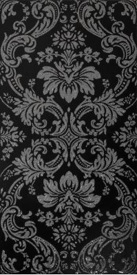 Architecture Damask Black+Silver Naturale 30x60