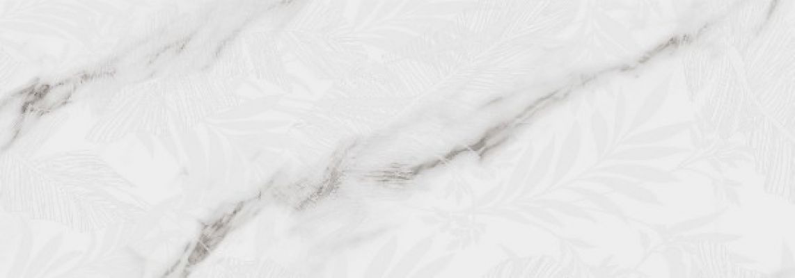 Carrara Leaves White 31.6x90