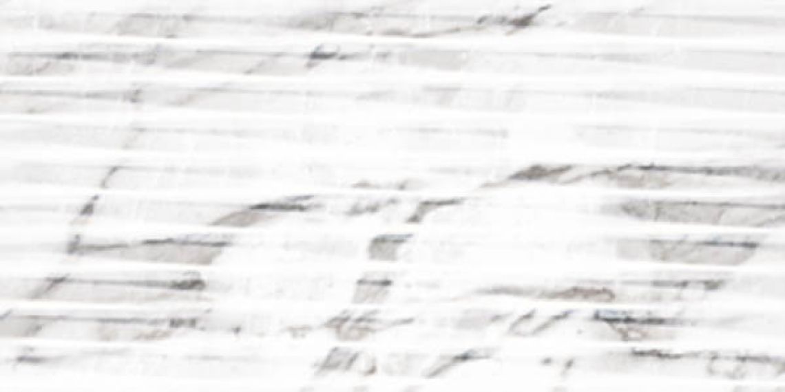 Carrara White Lined Shine структурная 30x60