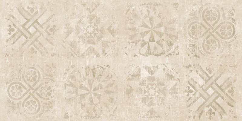 Cemento декор беж структурный Rett 120x60