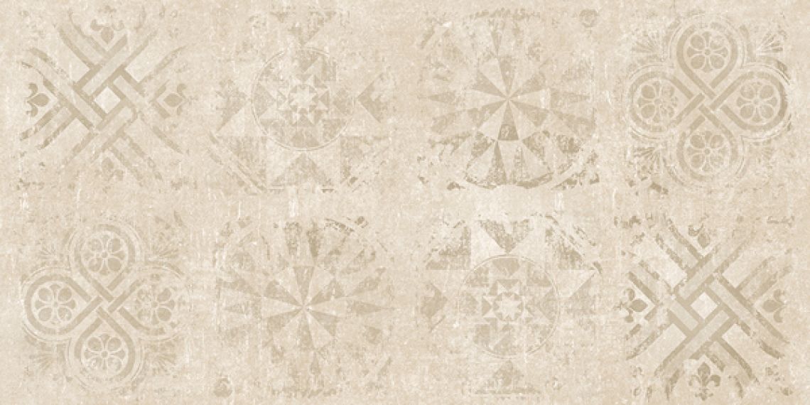Cemento декор беж структурный Rett 120x60
