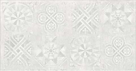 Cemento декор белый структурный Rett 120x60