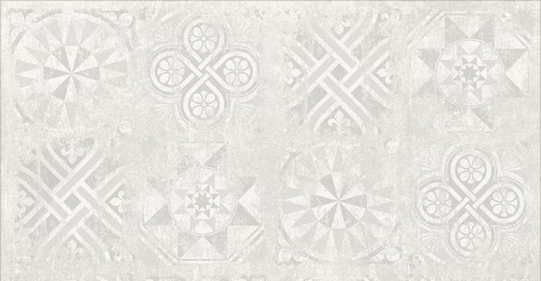 Cemento декор белый структурный Rett 120x60