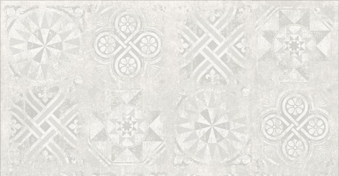 Cemento декор белый структурный Rett 120x60