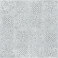 Cemento декор светло-серый структурный Rett 120x120