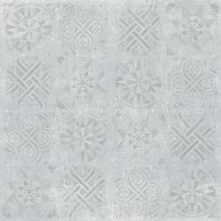 Cemento декор светло-серый структурный Rett 120x120