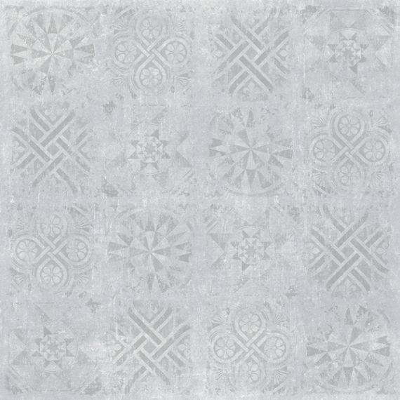 Cemento декор светло-серый структурный Rett 120x120