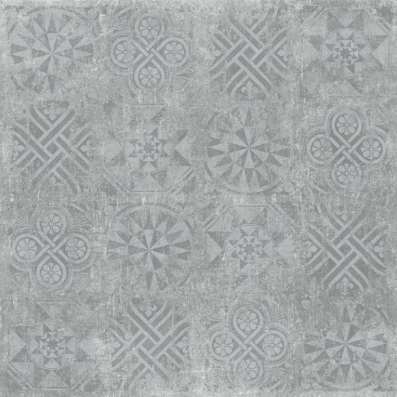 Cemento декор серый структурный Rett 120x120