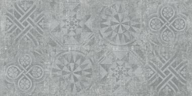 Cemento декор серый структурный Rett 120x60